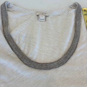 JCREW Designer Sequined Neck Tee